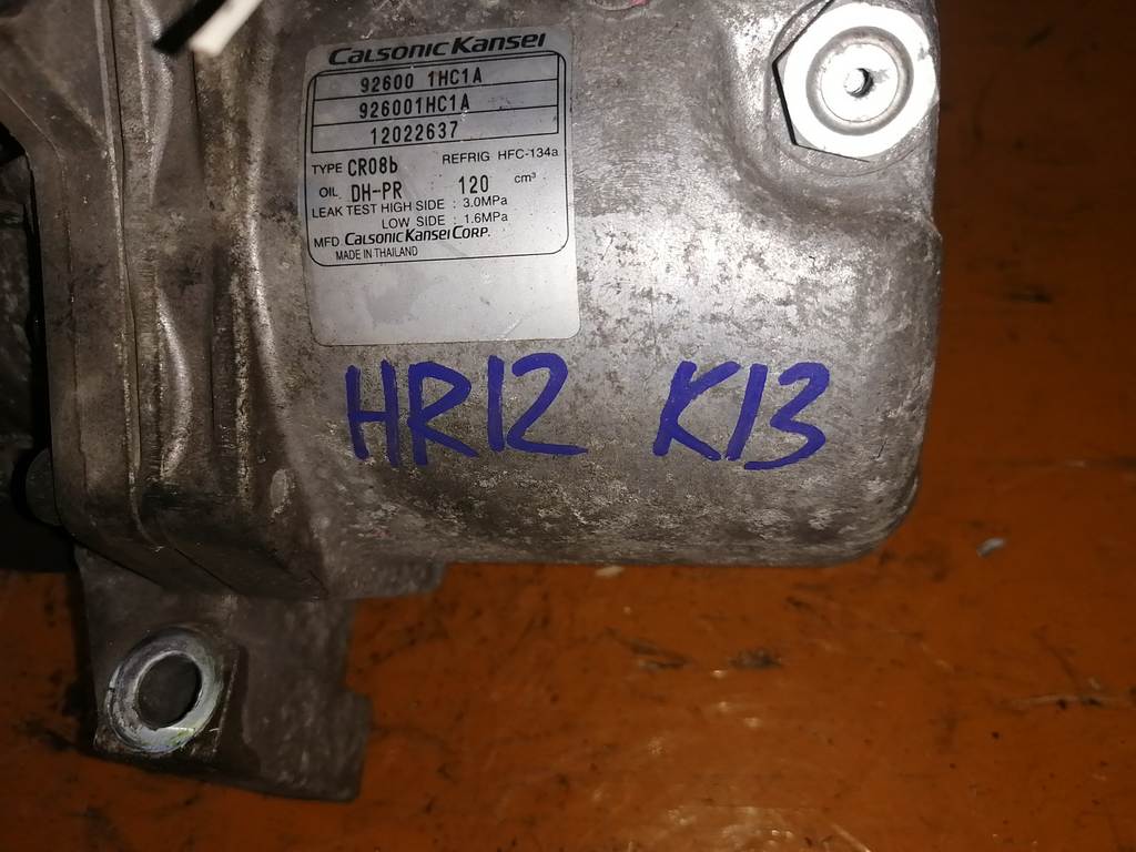 HR12DE КОМПРЕССОР КОНДИЦИОНЕРА 92600 1HC1A Nissan March 1