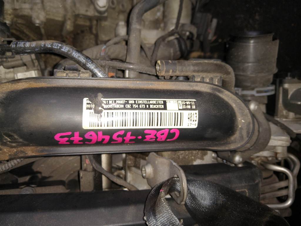 CBZ №754673 ДВИГАТЕЛЬ С НАВЕСНЫМ, пробег 75167 км Volkswagen Golf 1