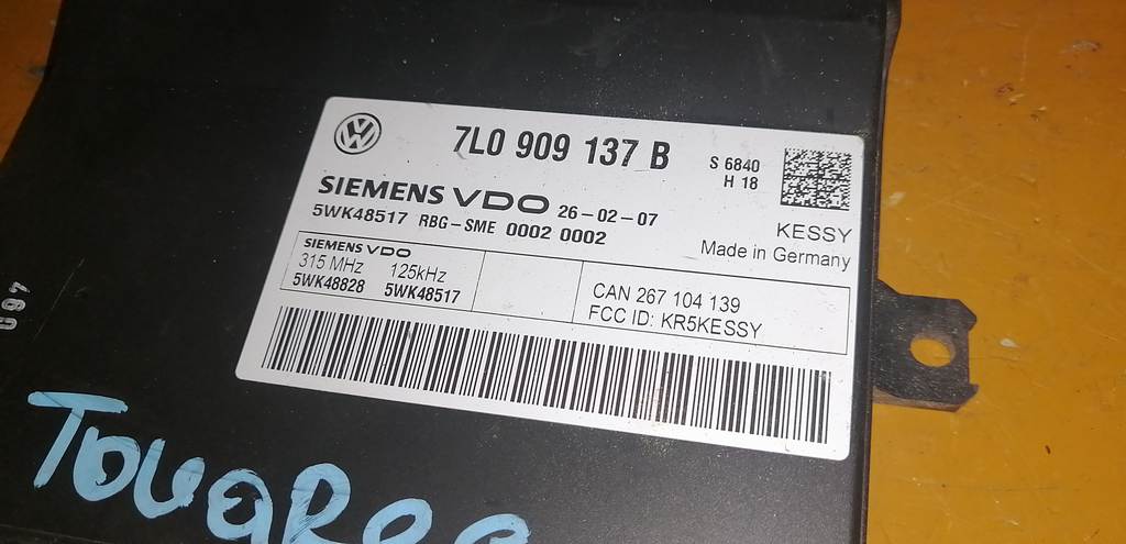 7L0 909 137 B БЛОК УПР. ЦЕНТРАЛЬНЫМ ЗАМКОМ Volkswagen Touareg 1
