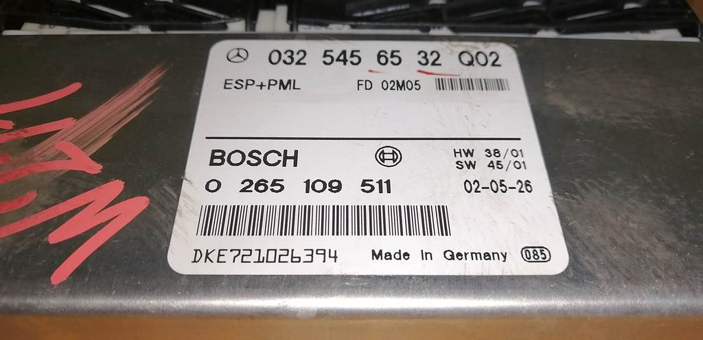 0 265 109 511 БЛОК УПР. ABS Mercedes-Benz E-Class 1