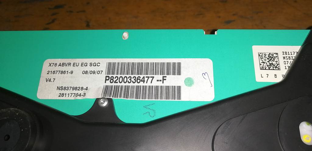 KANGOO KC ЩИТОК ПРИБОРОВ P8200336477 Renault Kangoo 1