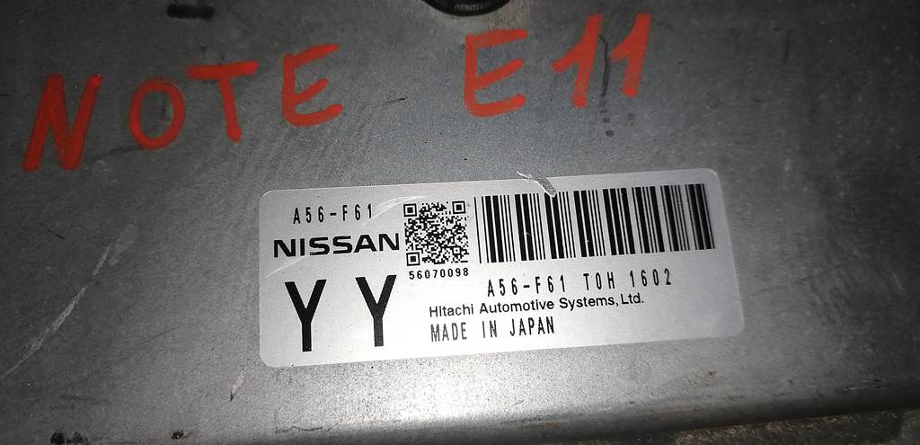 A56-F61 T0H 1602 БЛОК УПР. ДВС Nissan Note 1