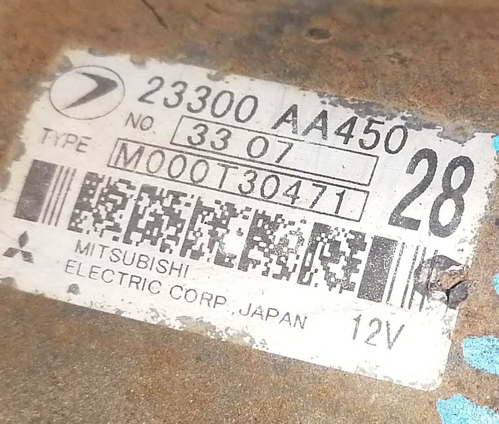 стартер Subaru Impreza 3