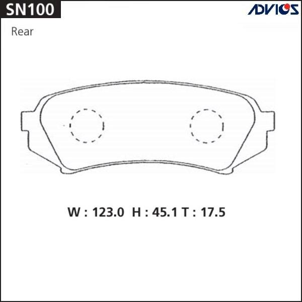 Колодки Колодки тормозные дисковые ADVICS SN100