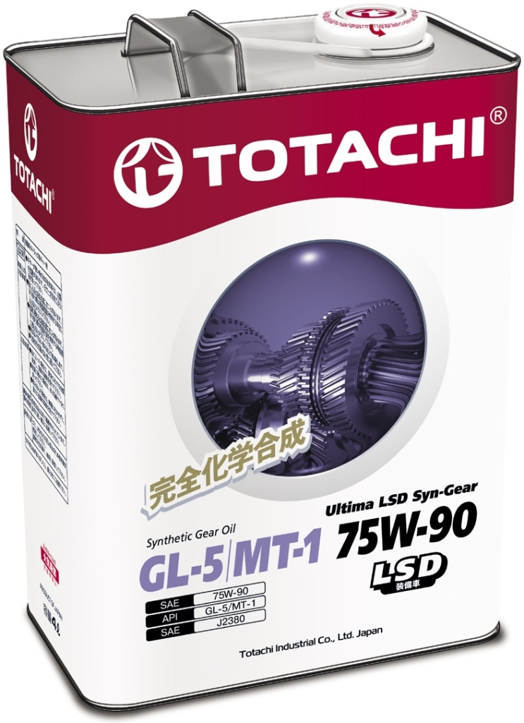 АВТОМАСЛА Масло трансмиссионное синтетическое Totachi Ultima LSD Syn-Gear 75W-90 4л.