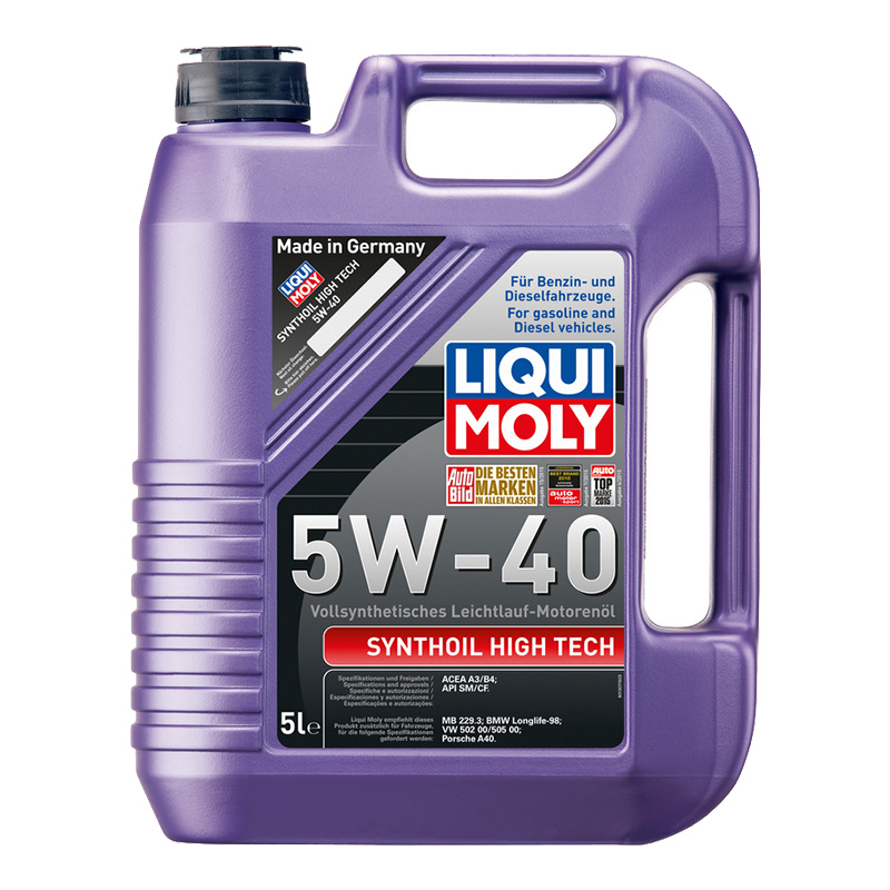 АВТОМАСЛА Моторное масло синтетическое Liqui Moly Synthoil High Tech 5W-40 5л