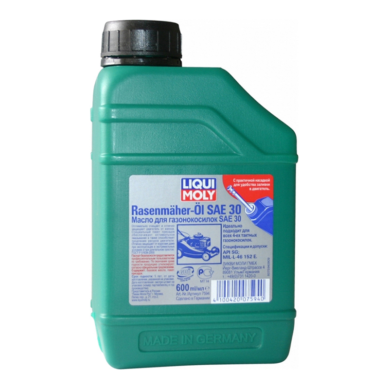 АВТОМАСЛА Масло для газонокосилок Liqui Moly Rasenmaher-Oil 4-т минеральное SAE 30 0.6л