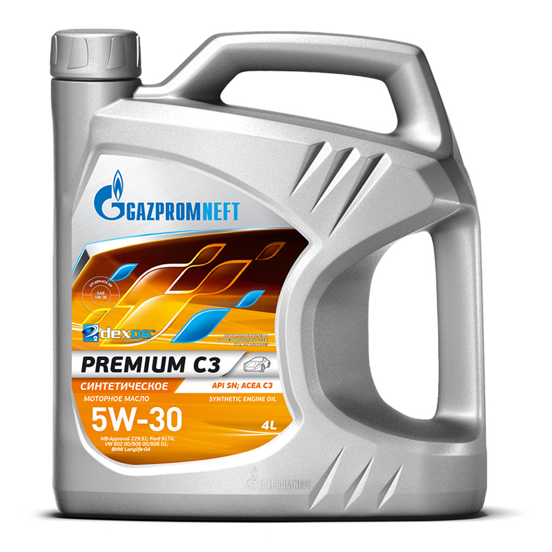 АВТОМАСЛА Моторное масло GAZPROMNEFT Premium С3 5W30 синтетика 4л