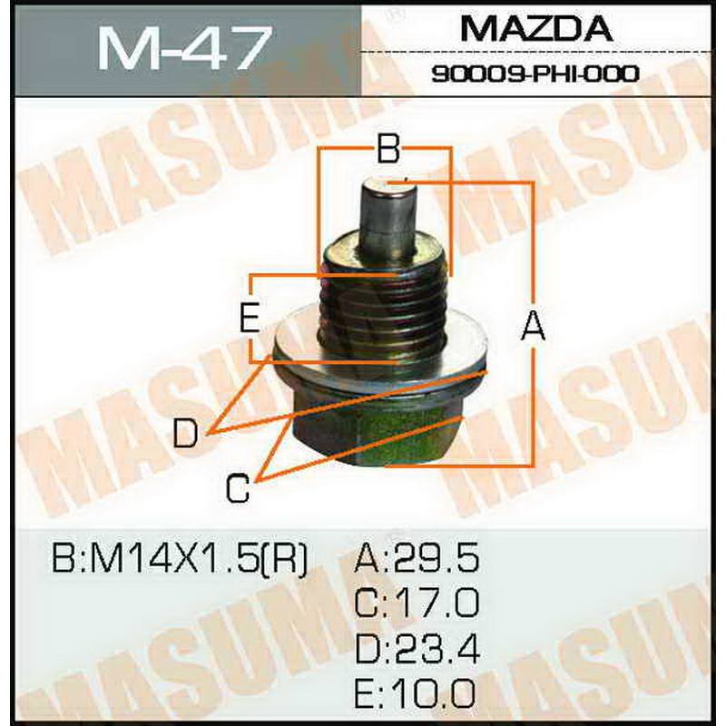 ЗАПЧАСТИ Болт маслосливной MASUMA M-47 14x1.5mm