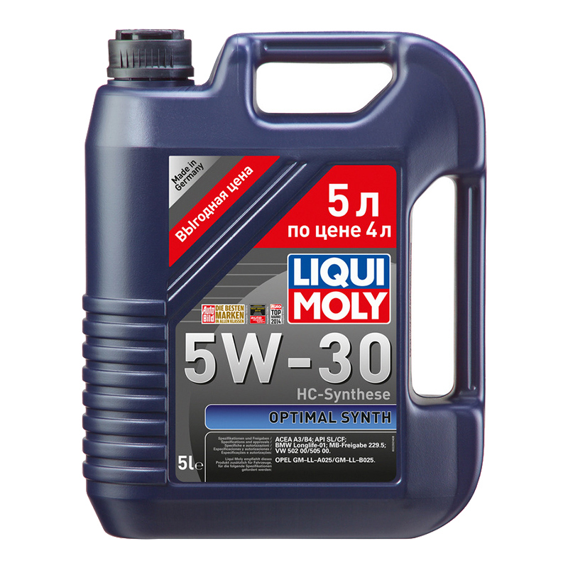 АВТОМАСЛА 39010 Liqui Moly Optimal Synth синтетика 5W30 5л