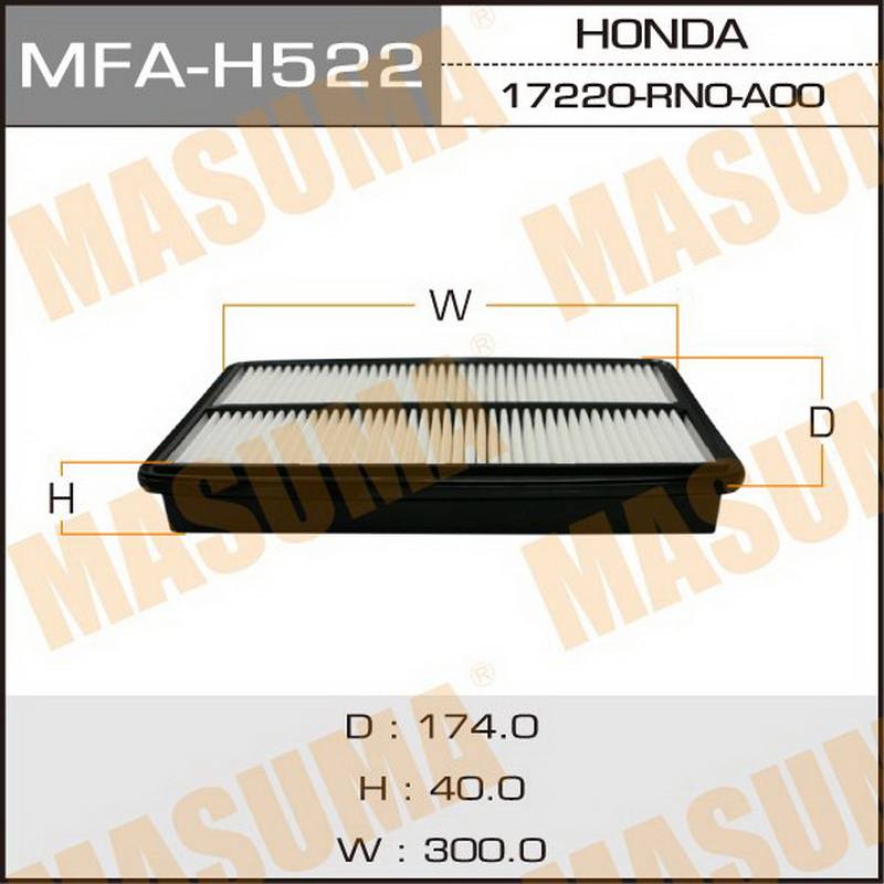 ФИЛЬТРЫ Воздушный фильтр MASUMA MFA-H522 