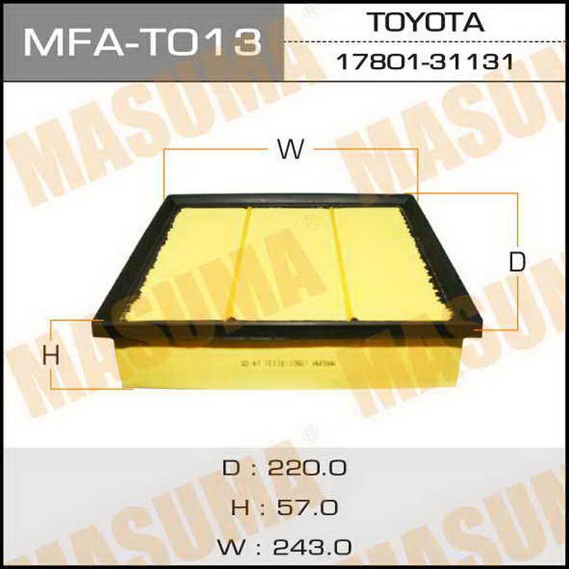 ФИЛЬТРЫ Воздушный фильтр MASUMA MFA-T013