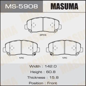 Колодки Колодки тормозные дисковые MASUMA MS-5908