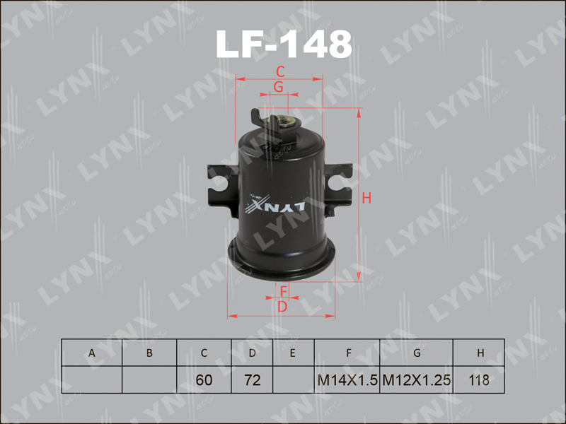 ФИЛЬТРЫ Фильтр топливный LYNX LF-148 / FC-183
