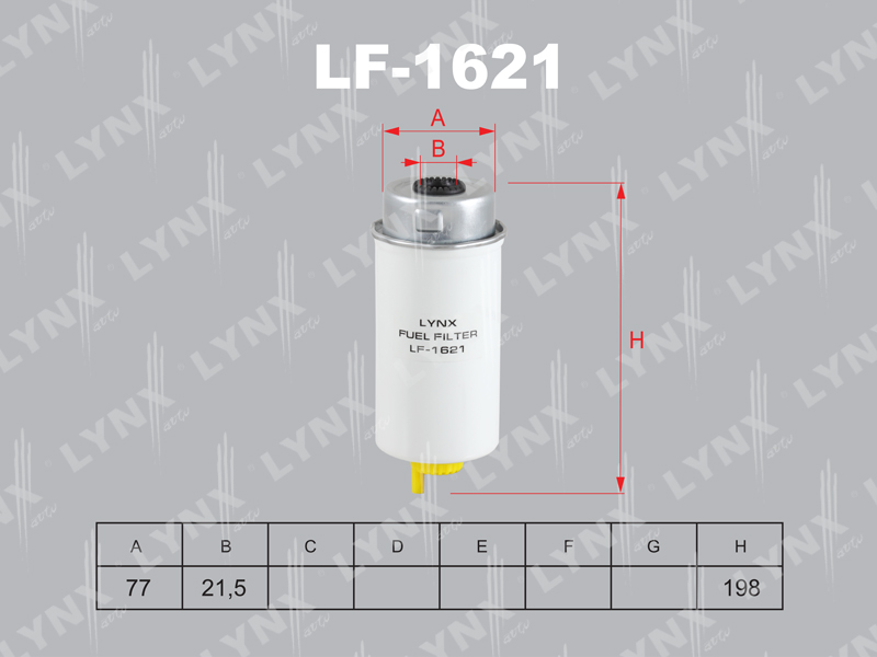 ФИЛЬТРЫ Фильтр топливный LYNX LF-1621 / WK 8158 / PP 848/3 / WK 8157 / WK8038