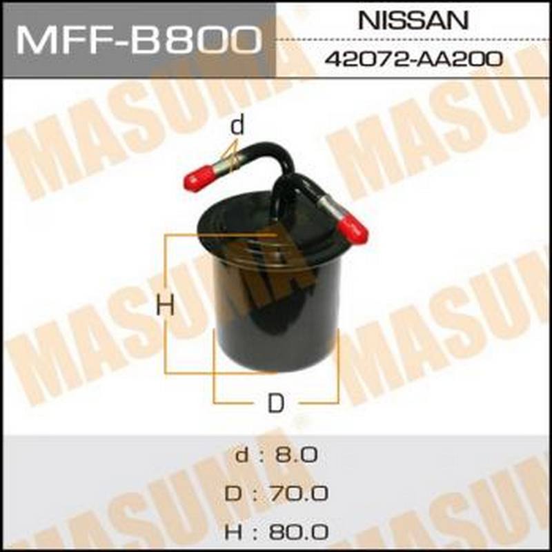 ФИЛЬТРЫ Фильтр топливный MASUMA MFF-B800 / LF-813 / WK711 Фильтр топливный