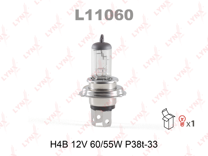 ЛАМПЫ / АВТОЭЛЕКТРИКА Лампа LYNX L11060 H4B 55/60W 12V
