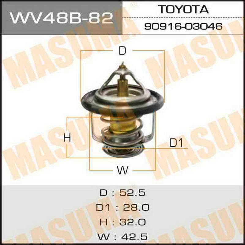 ЗАПЧАСТИ Термостат Masuma WV48B-82 Toyota