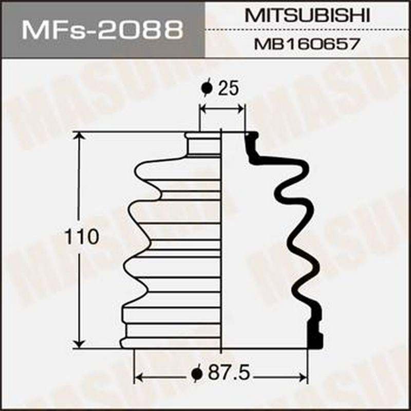 ЗАПЧАСТИ Пыльник привода Masuma MF-2088