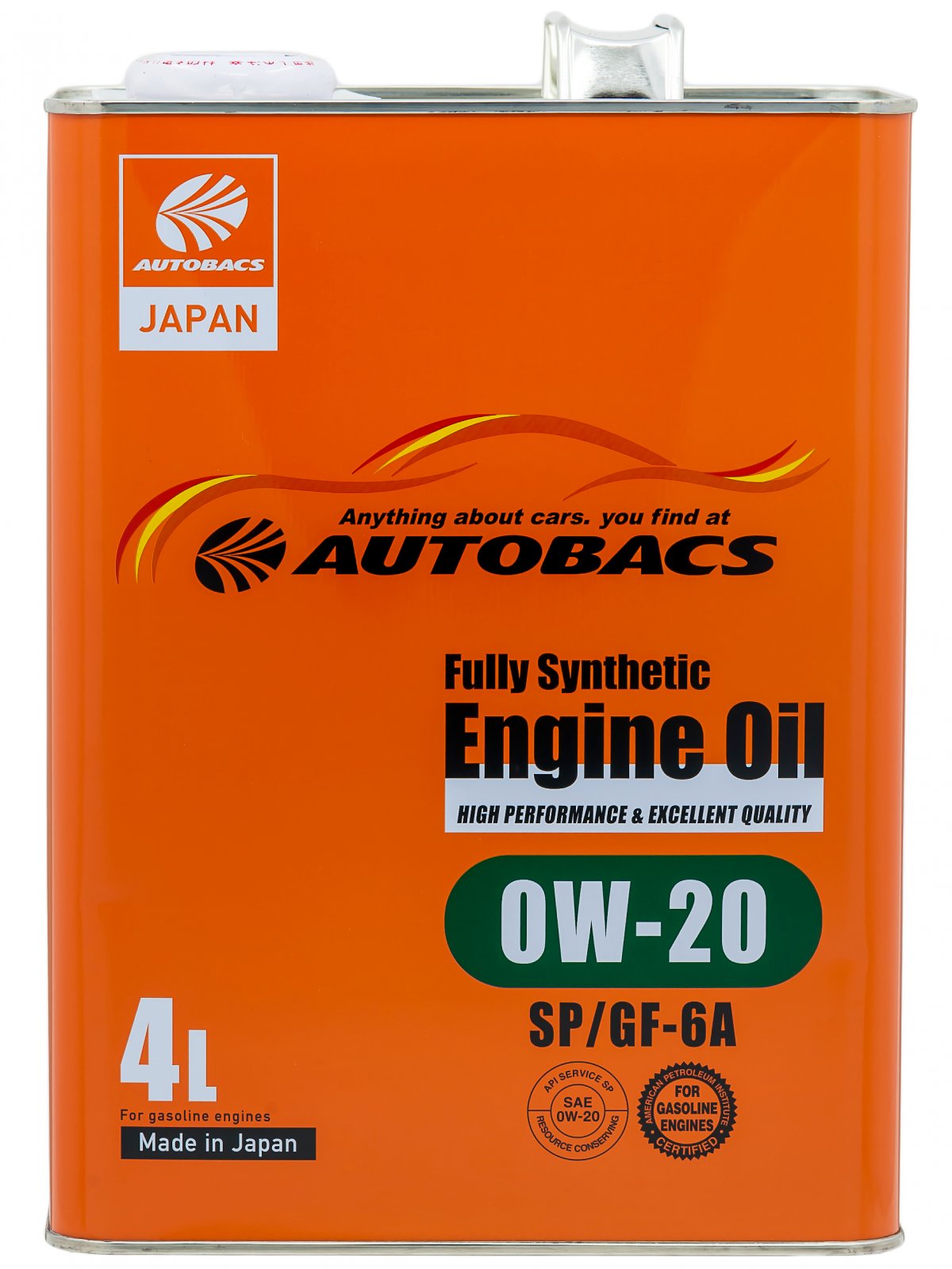 АВТОМАСЛА Моторное масло AUTOBACS ENGINE OIL FS 0W20 SP/GF-6A 4л.