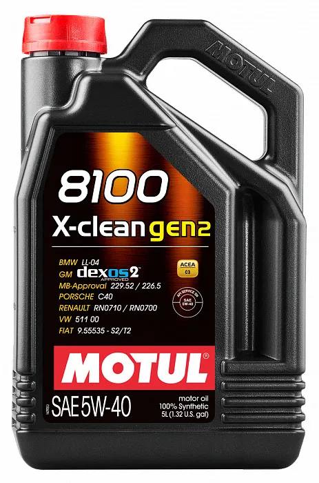АВТОМАСЛА Моторное масло Motul 8100 X-Clean gen 2 C3 5W40 5л