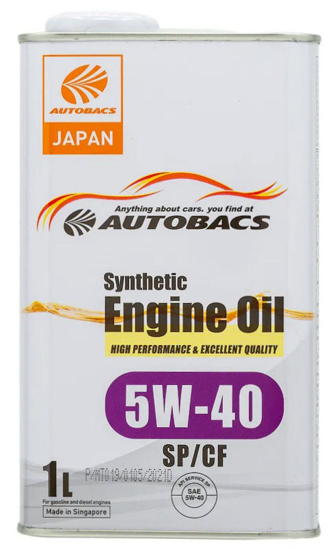 АВТОМАСЛА Масло моторное синтетическое Autobacs ENGINE OIL 5W-40 SP/CF, 1л