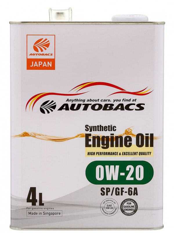 АВТОМАСЛА Масло моторное синтетическое Autobacs ENGINE OIL 0W-20 SP/GF-6A 4л.
