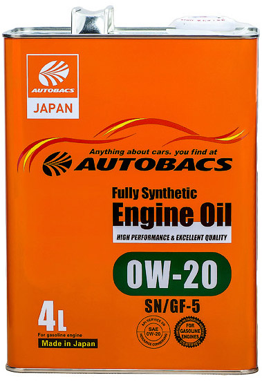 АВТОМАСЛА Моторное масло AUTOBACS ENGINE OIL FS 0W20 SN/GF-5 4л.