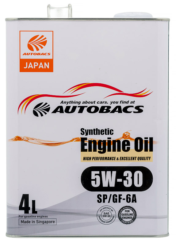 АВТОМАСЛА Моторное масло AUTOBACS ENGINE OIL FS 5W30 SP/GF-6A 4л.