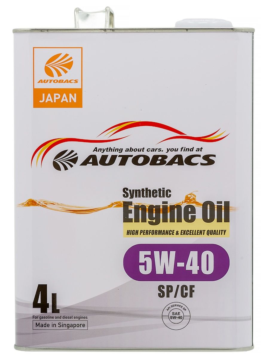 АВТОМАСЛА Моторное масло AUTOBACS ENGINE OIL FS 5W40 SP/CF 4л.