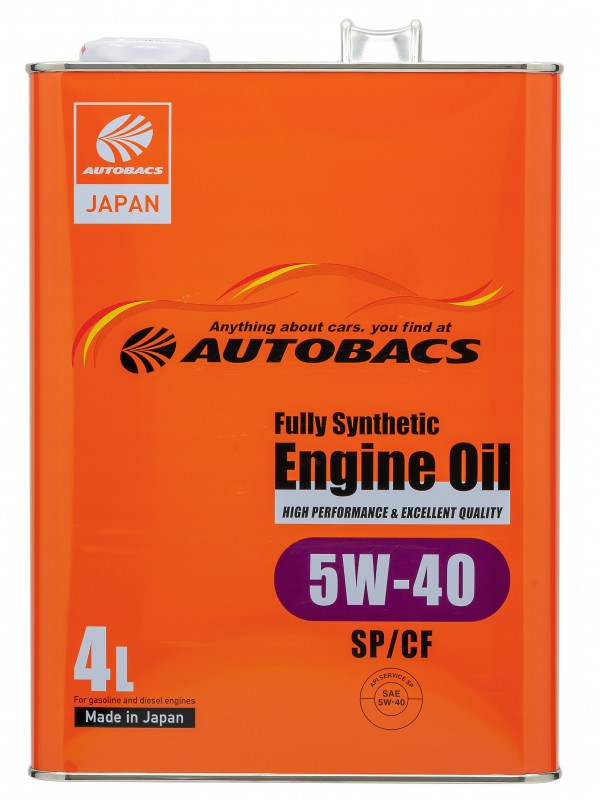 АВТОМАСЛА Моторное масло AUTOBACS Fully Synthetic Engine Oil 5W-40 SP/CF 4л.