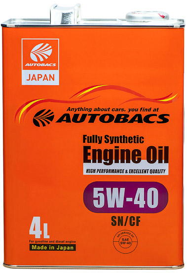 АВТОМАСЛА Моторное масло AUTOBACS ENGINE OIL FS 5W40 SN/CF 4л.