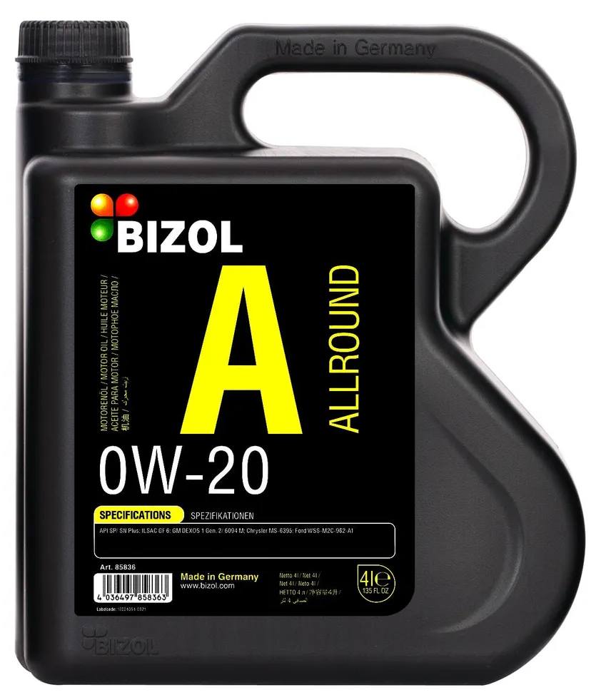 АВТОМАСЛА Моторное масло BIZOL Allround 0W-20 Синтетическое 4 л
