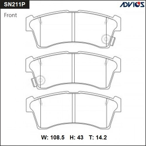 Колодки Колодки тормозные дисковые ADVICS SN211P