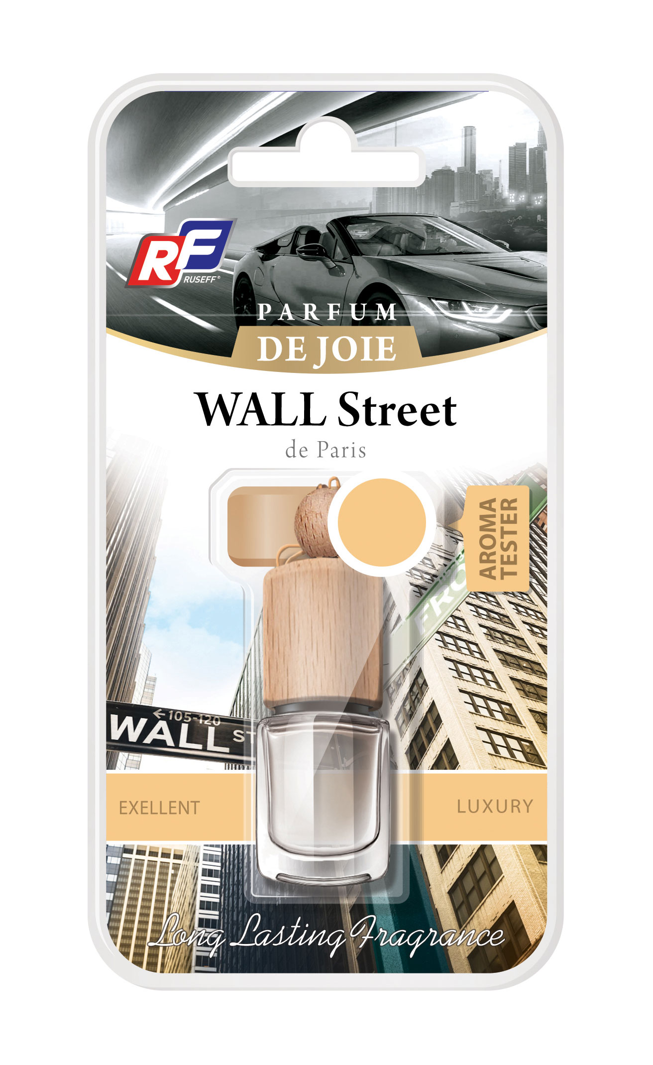 АРОМАТИЗАТОРЫ Ароматизатор подвесной жидкостный RUSEFF PARFUM DE JOIE WALL STREET (0, 005л)