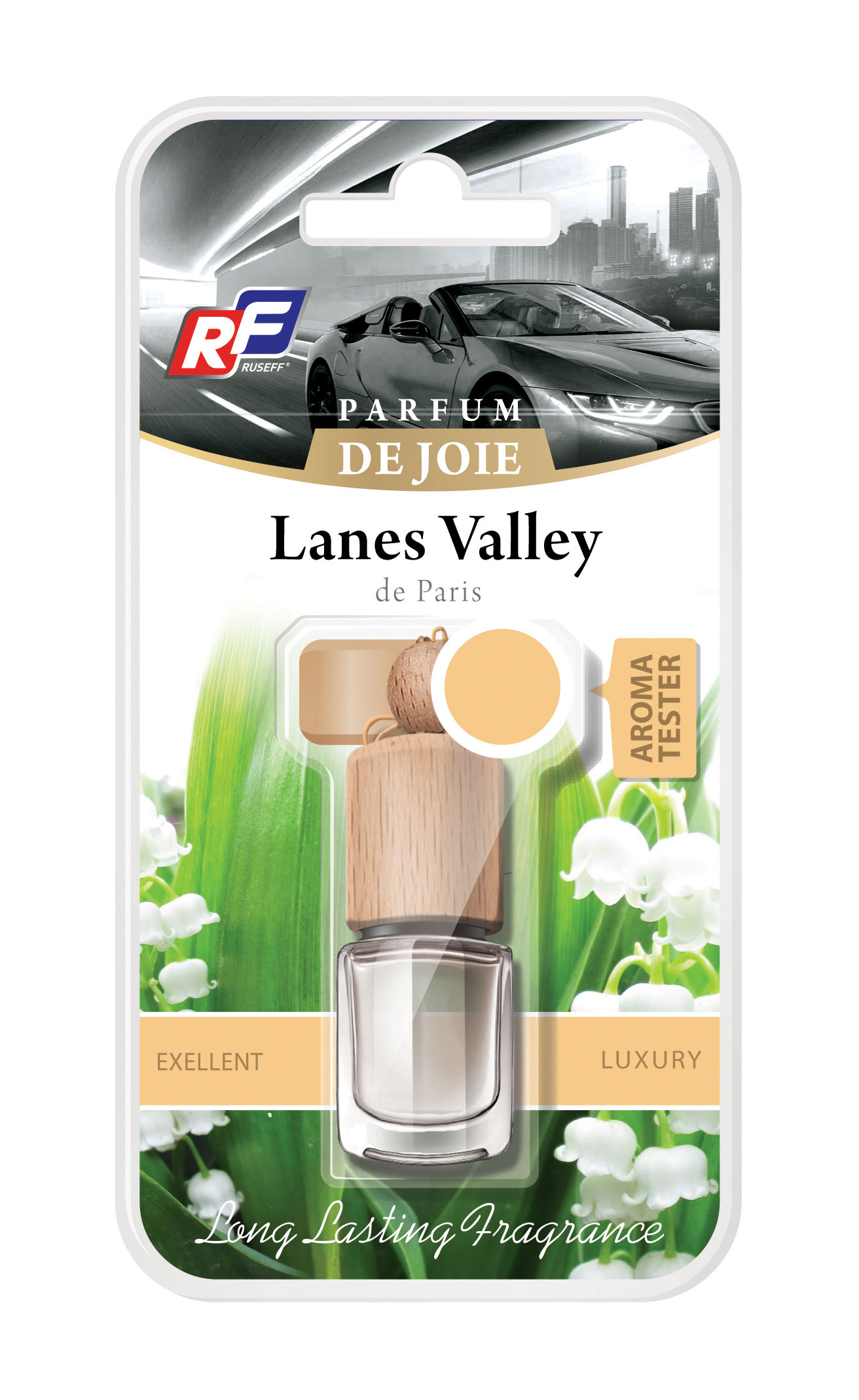 АРОМАТИЗАТОРЫ Ароматизатор подвесной жидкостный RUSEFF PARFUM DE JOIE Lanes Valley (0, 005л)