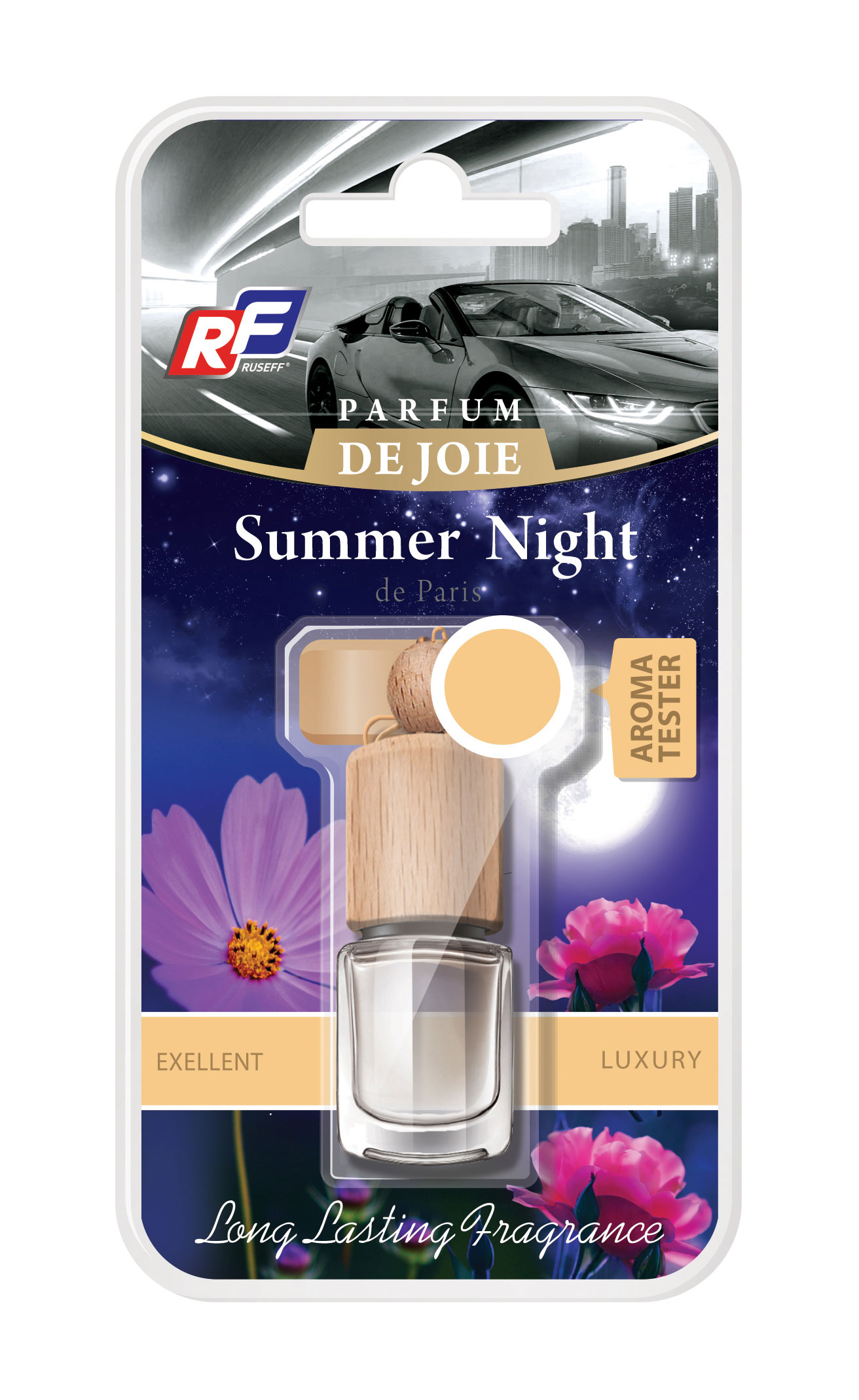АРОМАТИЗАТОРЫ Ароматизатор подвесной жидкостный RUSEFF PARFUM DE JOIE Summer Night (0, 005л)