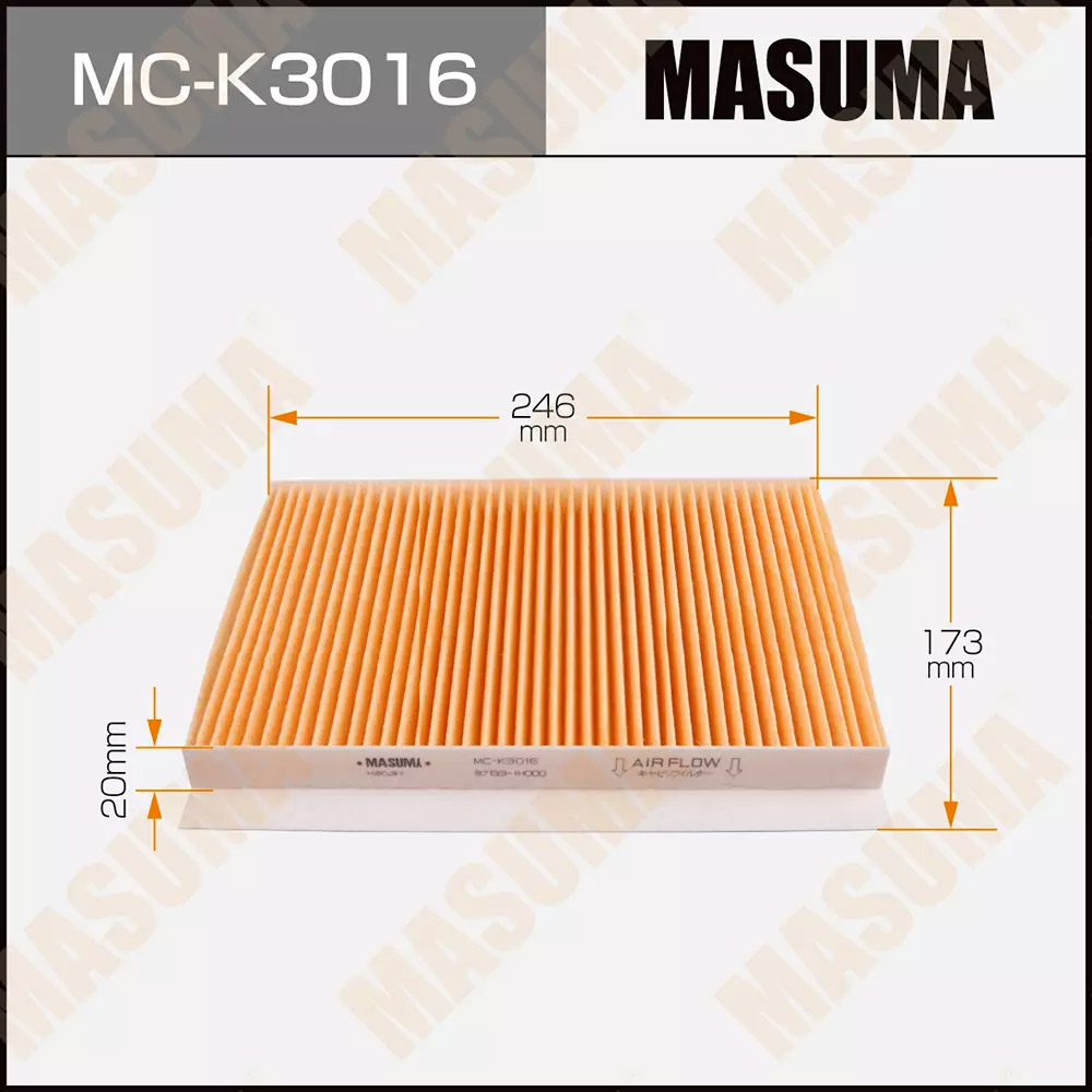 ФИЛЬТРЫ Фильтр салонный Masuma MC-K3016