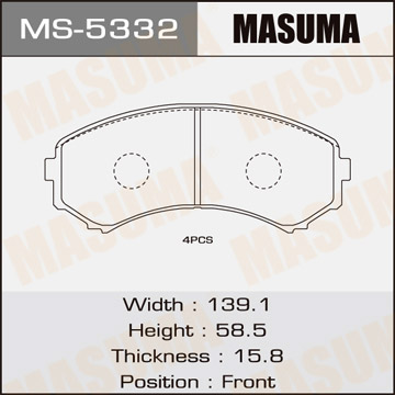 Колодки Колодки тормозные дисковые MASUMA MS-8445