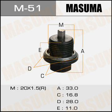 ЗАПЧАСТИ Болт маслосливной MASUMA M-51