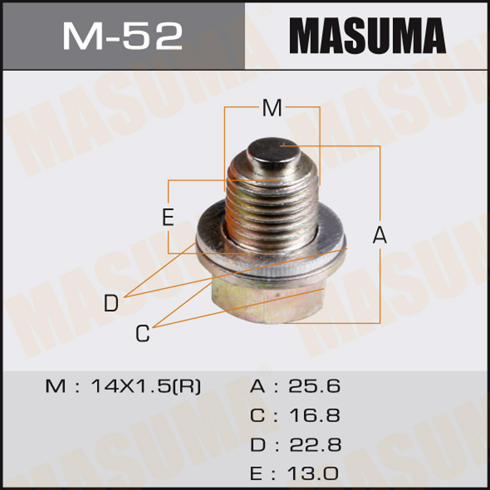 ЗАПЧАСТИ Болт маслосливной MASUMA M-52