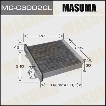ФИЛЬТРЫ Фильтр салонный MASUMA MC-C3002CL