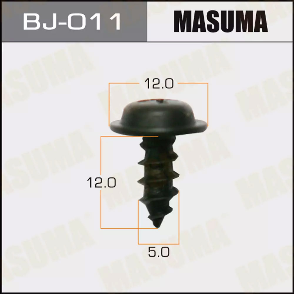 Клипсы Саморез MASUMA 5x12мм, набор 15шт, BJ-011