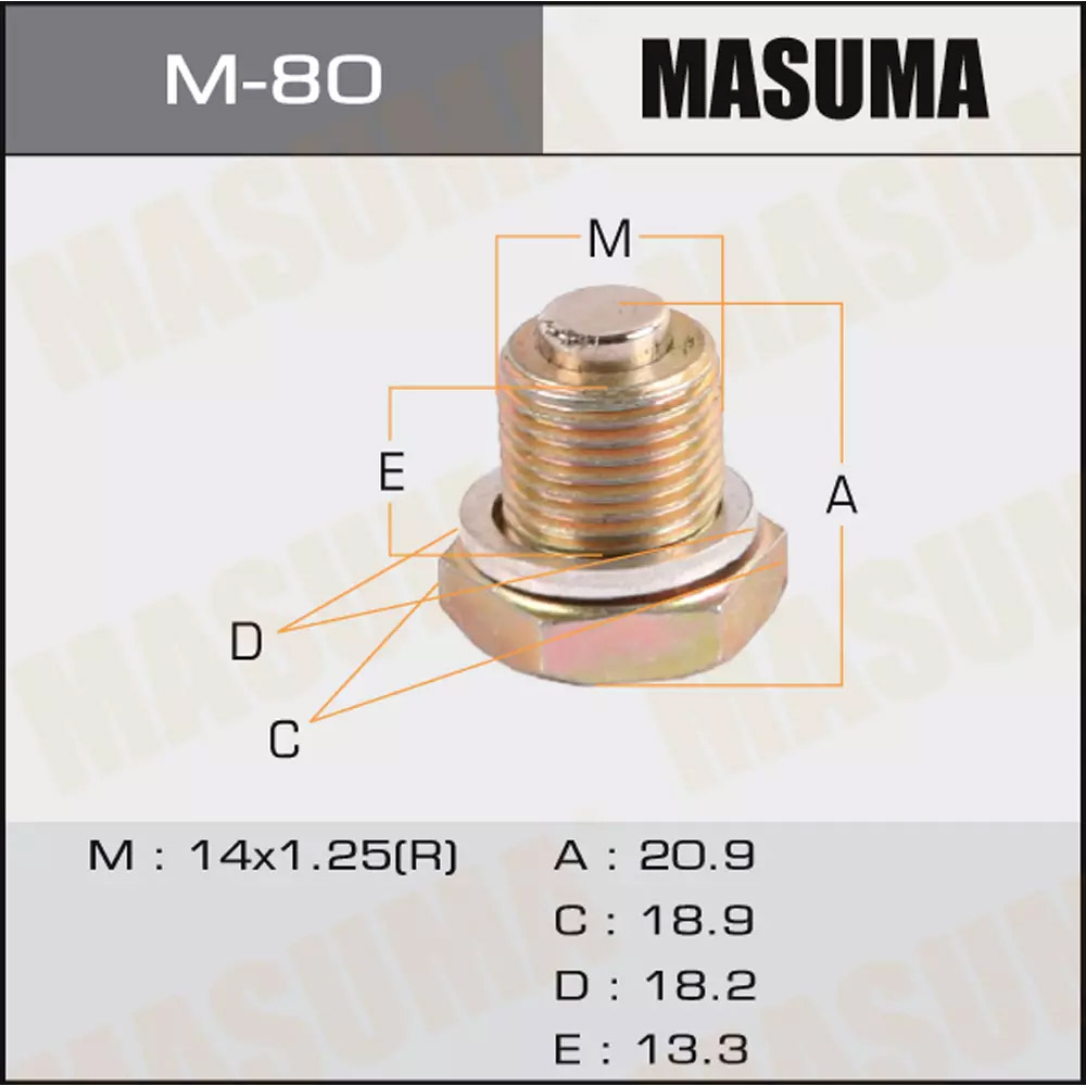 ЗАПЧАСТИ Болт маслосливной MASUMA M-80