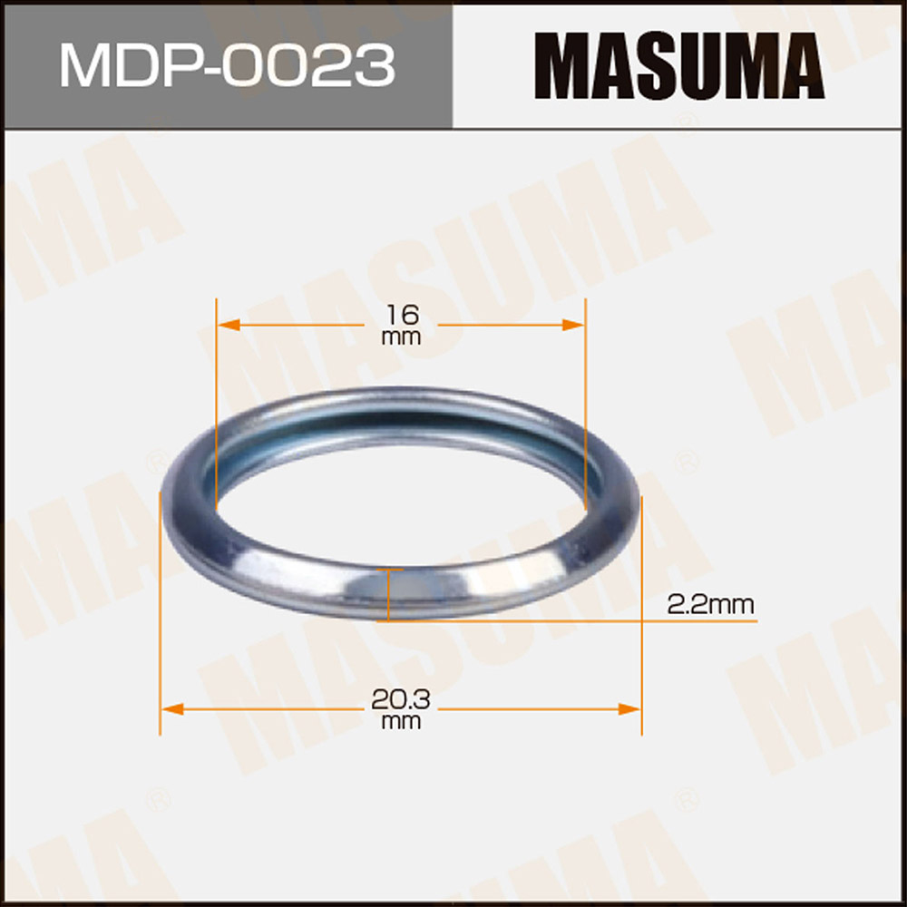 ЗАПЧАСТИ Шайба (прокладка) маслосливной пробки Masuma MDP-0023