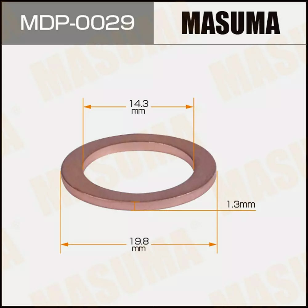 ЗАПЧАСТИ Прокладка сливной пробки MASUMA MDP-0029