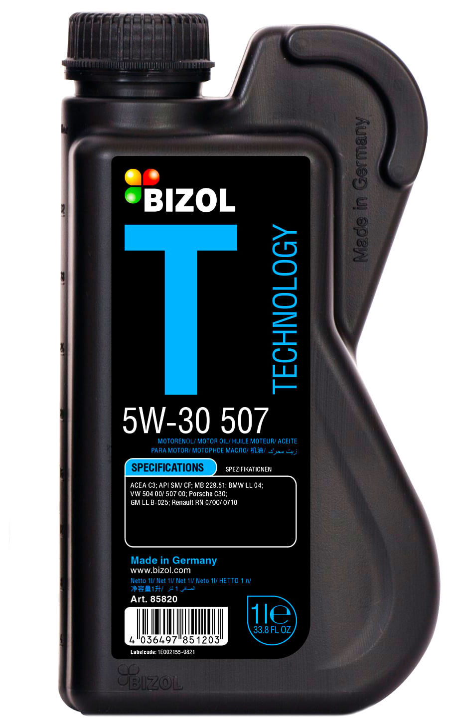 АВТОМАСЛА НС-синтетическое моторное масло BIZOL Technology 5W-30 507 SM C3 (1л)