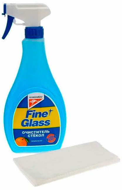 Присадки / Автохимия Очиститель для автостёкол Kangaroo Fine Glass 320119, 0.5 л.
