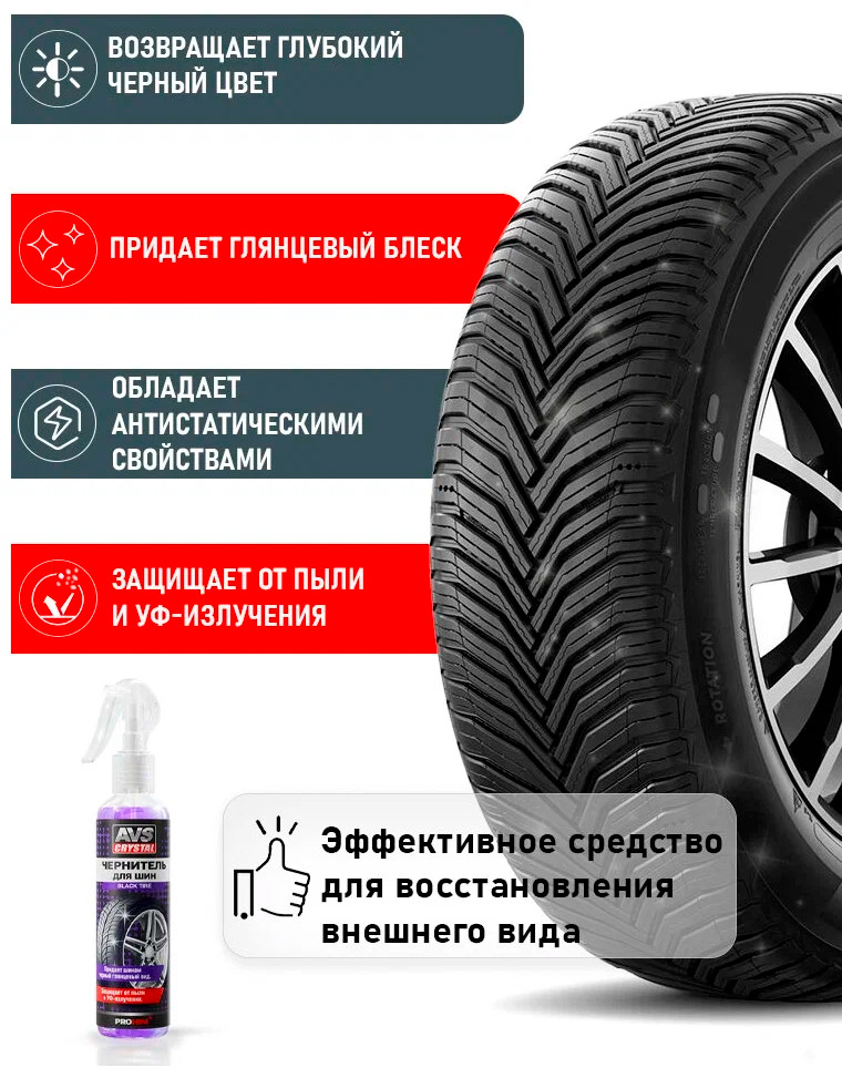 Присадки / Автохимия Чернитель шин AVS Black tyre AVK-097 250мл