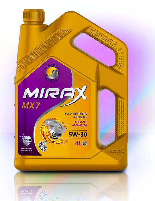 АВТОМАСЛА Моторное масло MIRAX MX7 5W30 A3/B4 SL/CF синтетика 4л
